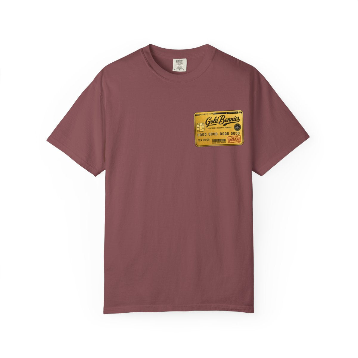 GOLD BENNIES Minimalist Tee Brick front mockup