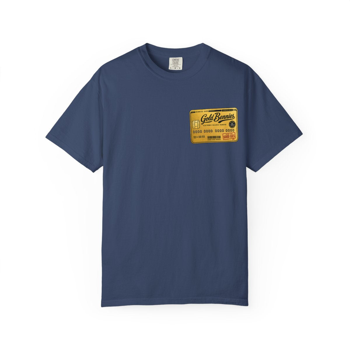 GOLD BENNIES Minimalist Tee China Blue front mockup