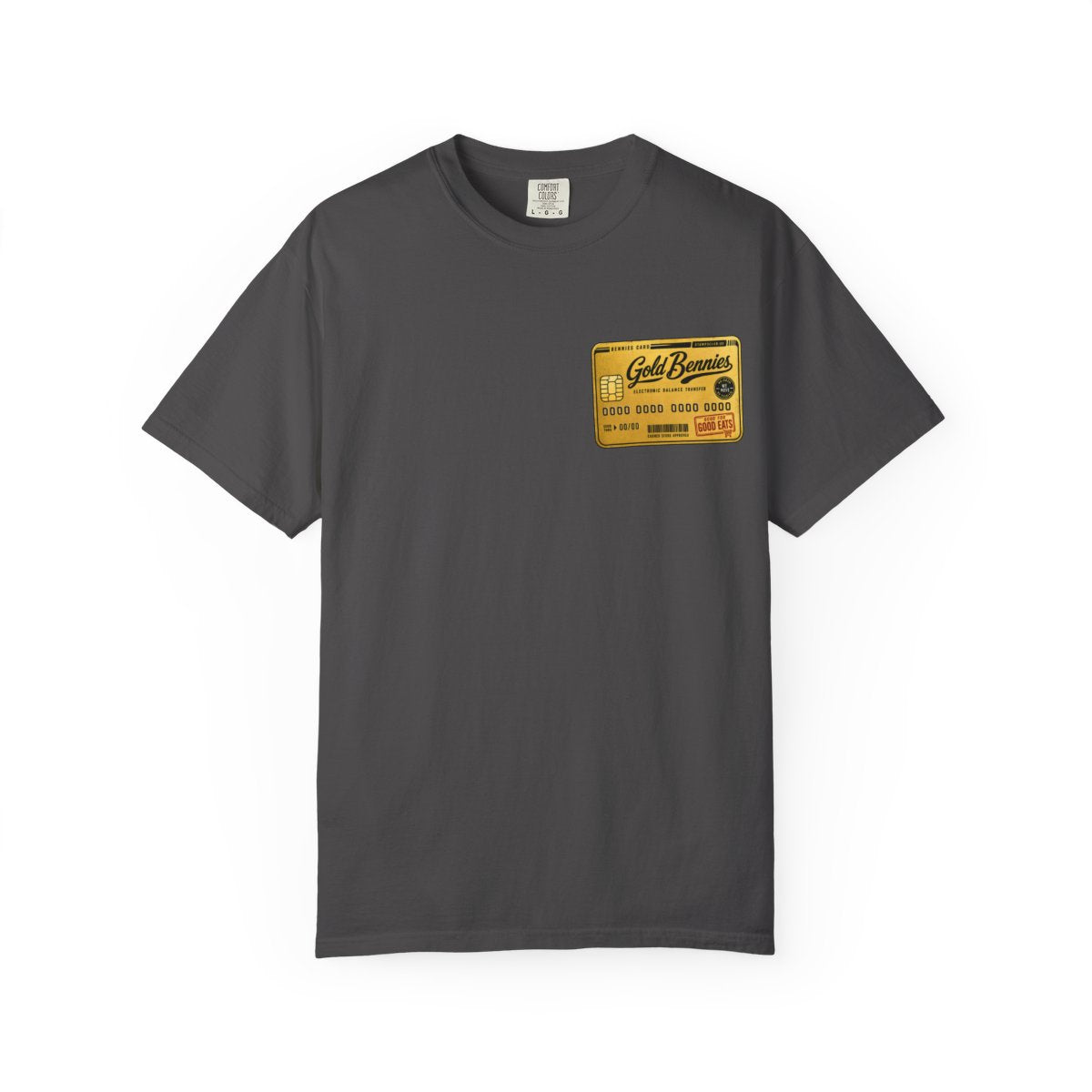 GOLD BENNIES Minimalist Tee Graphite front mockup