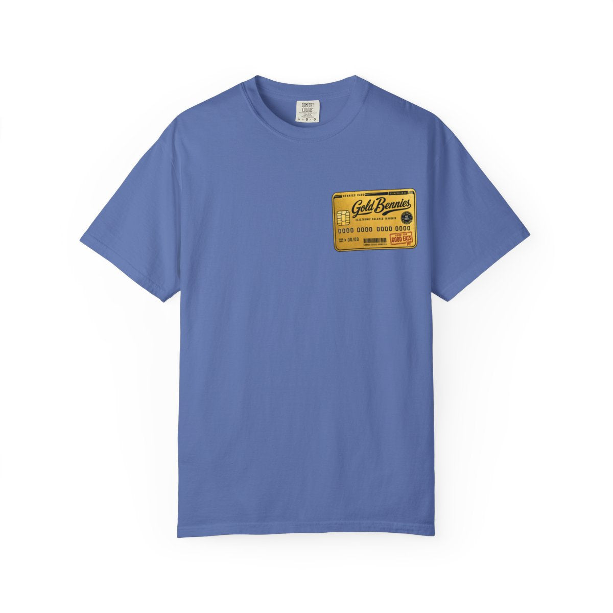 GOLD BENNIES Minimalist Tee Mystic Blue front mockup