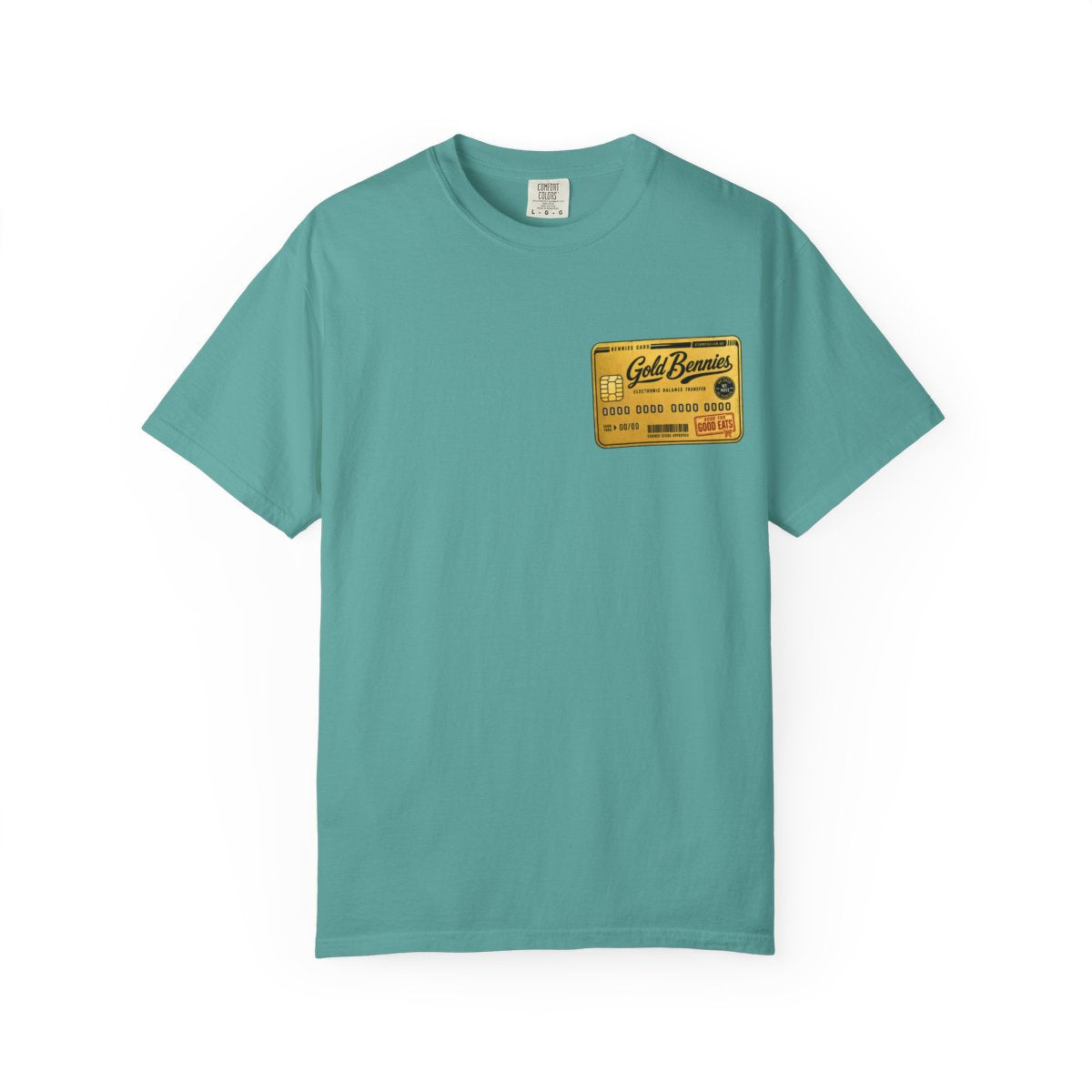 GOLD BENNIES Minimalist Tee Seafoam front mockup