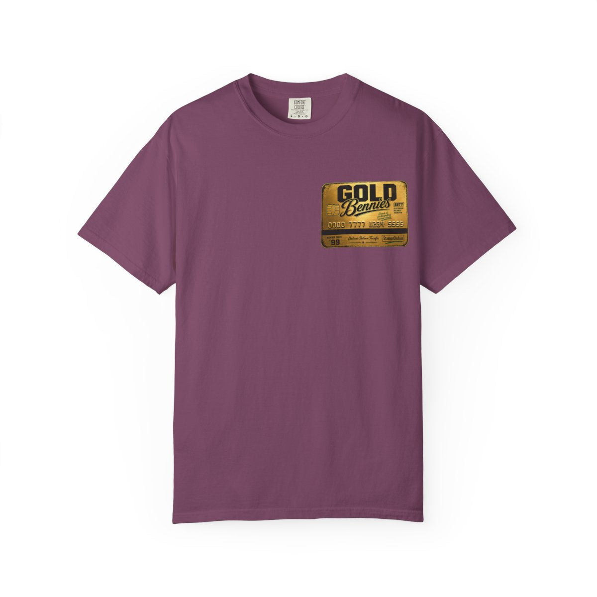 GOLD BENNIES Streetwear Tee Berry front mockup