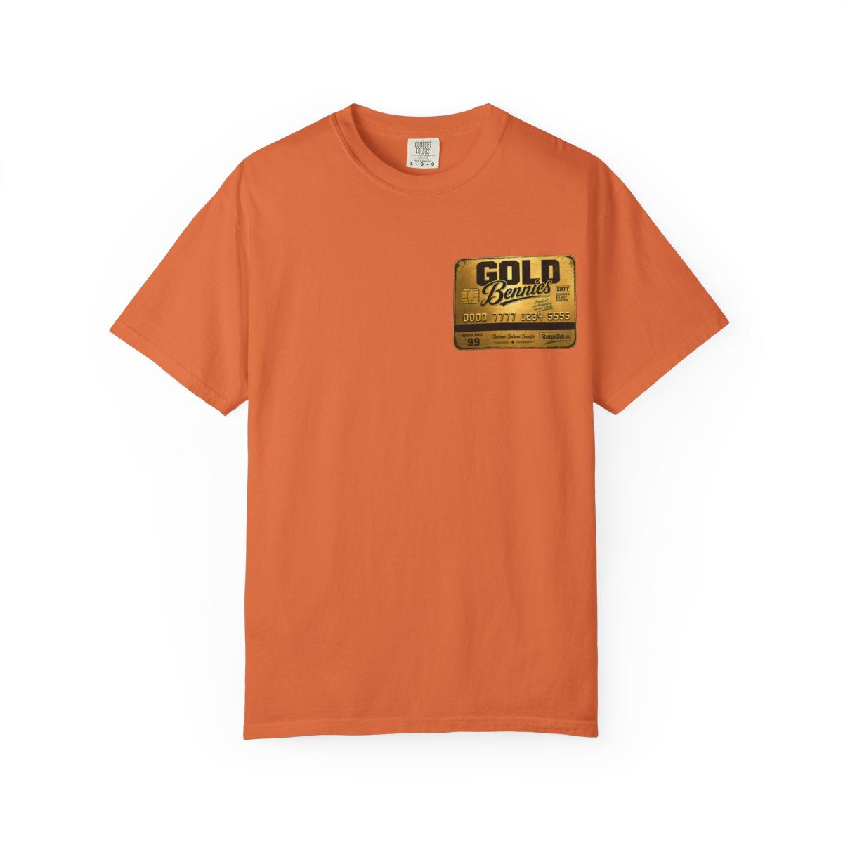 GOLD BENNIES Streetwear Tee Burnt Orange front mockup