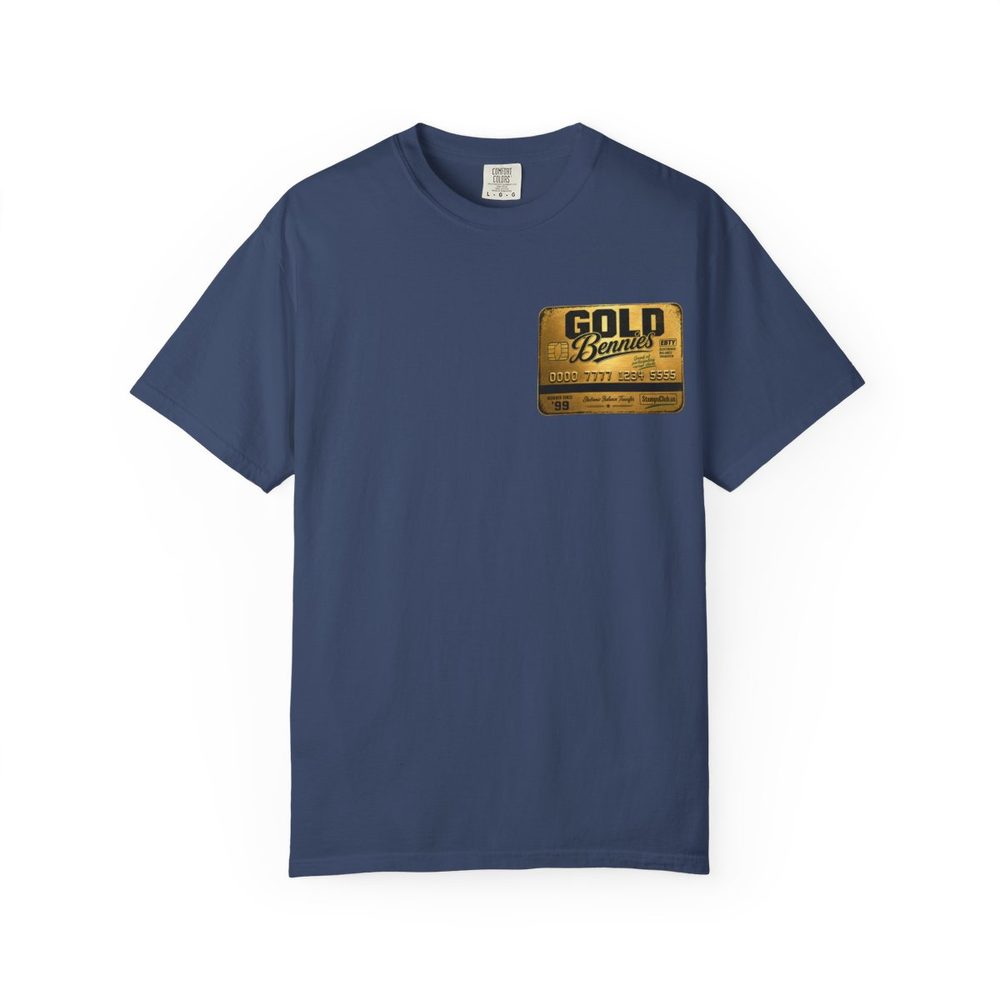 GOLD BENNIES Streetwear Tee China Blue front mockup