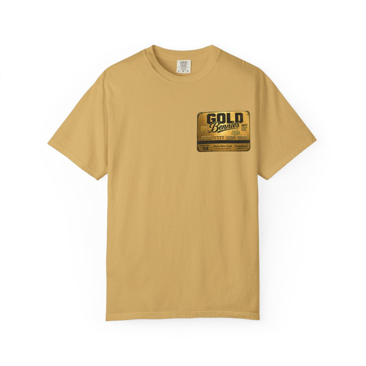 GOLD BENNIES Streetwear Tee Mustard front mockup