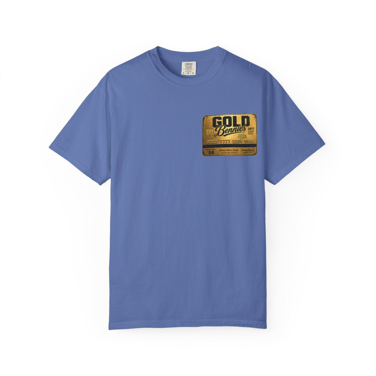 GOLD BENNIES Streetwear Tee Mystic Blue front mockup