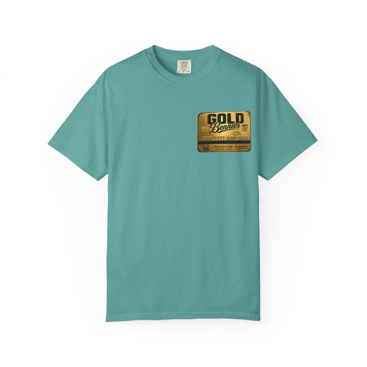 GOLD BENNIES Streetwear Tee Seafoam front mockup