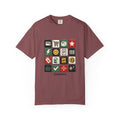 Stamp Sheet Grid Minimalist Tee Brick front mockup
