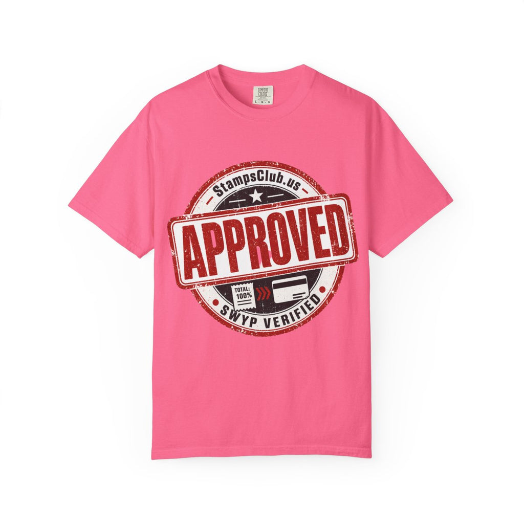 Stamped Approved Streetwear Tee Crunchberry front mockup