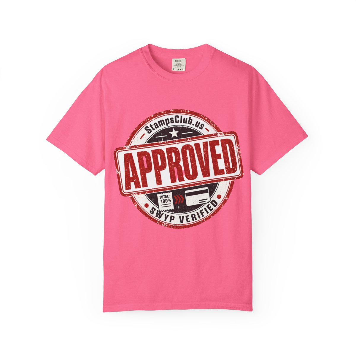 Stamped Approved Streetwear Tee Crunchberry front mockup