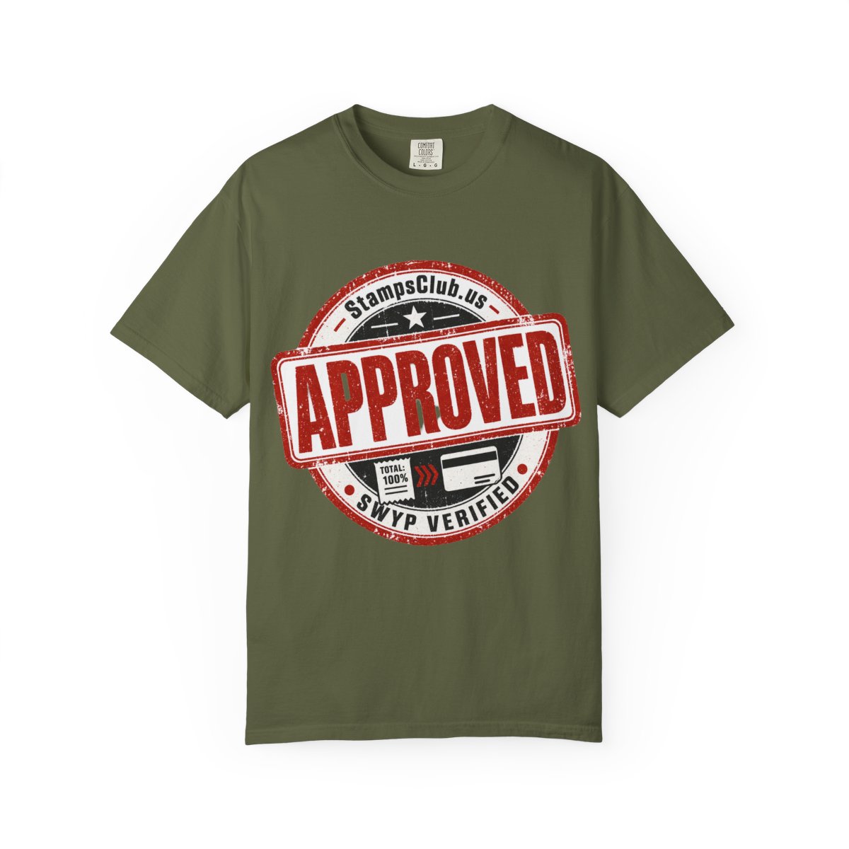 Stamped Approved Streetwear Tee Hemp front mockup