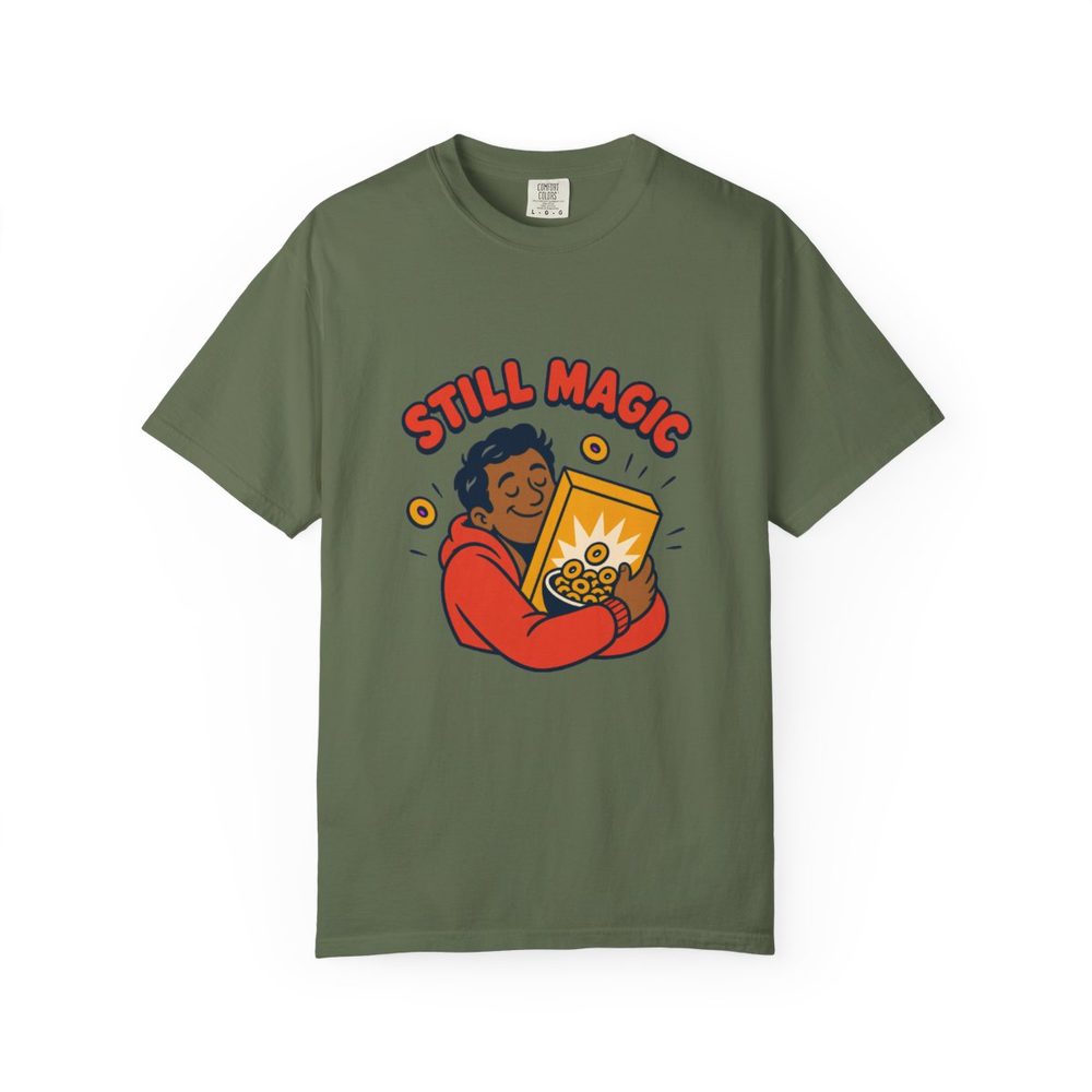 Still Magic Tee Sage front mockup