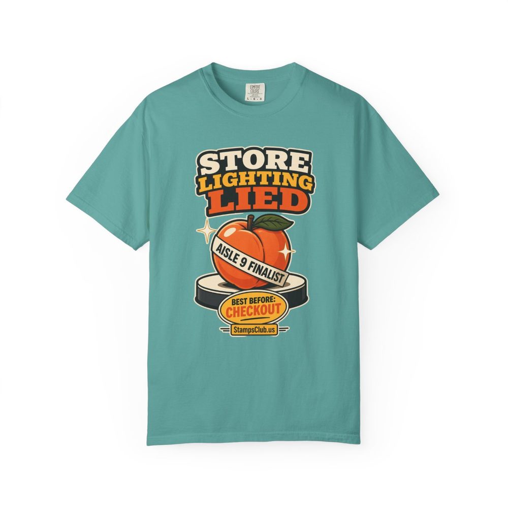 Store Lighting Lied Tee Seafoam front mockup
