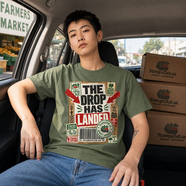 Drop Has Landed FarmersMarket Tee primary mockup