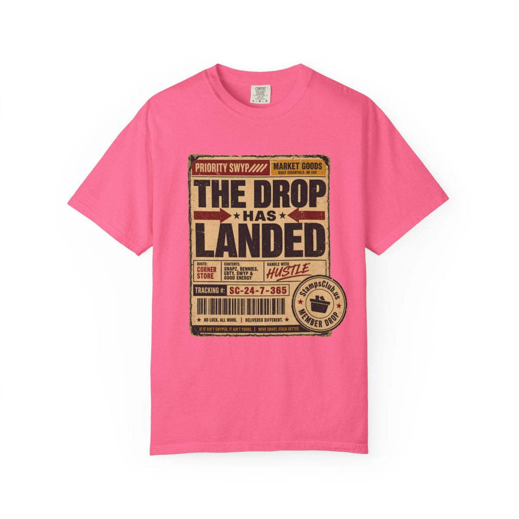 Drop Has Landed Vintage Tee Crunchberry front mockup