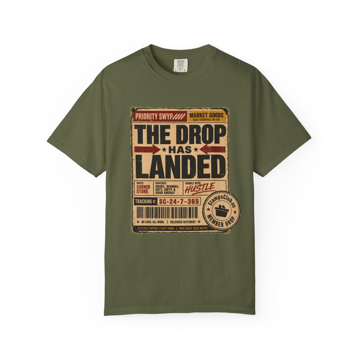 Drop Has Landed Vintage Tee Hemp front mockup
