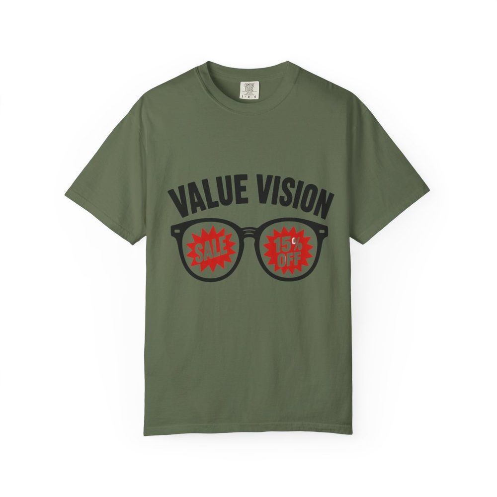 Value Vision Tee Sage front mockup